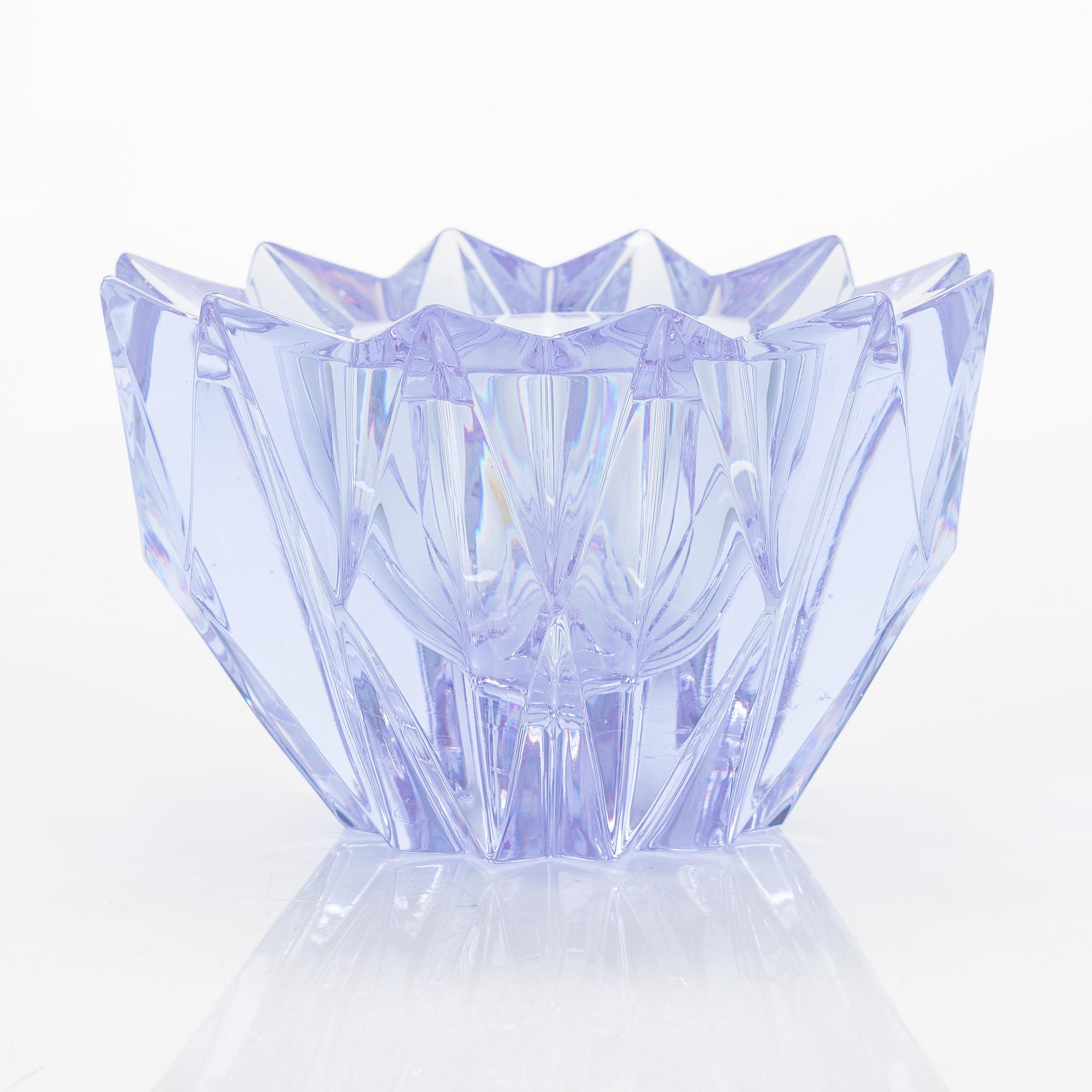 Aimo Okkolin, a Water Lily' bowl, signed Aimo Okkolin, Riihimäen Lasi Oy.