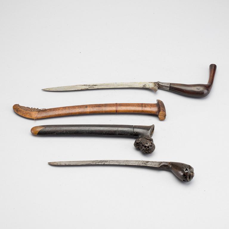 TWO INDONESIAN/SOUTH EAST ASIAN DAGGERS. Lombok and Sewar Sumatra.