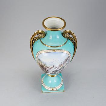 A PORCELAIN VASE, Rörstrand dated 1876.