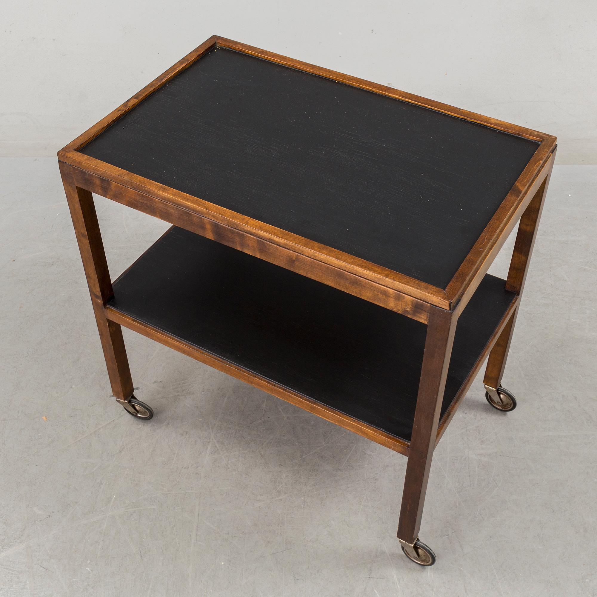 a serving trolley from the middle of the 20th century.