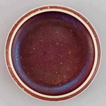 Sven Wejsfelt, a set of three stoneware vases and a bowl for Gustavsbergs studio, 1985-90.