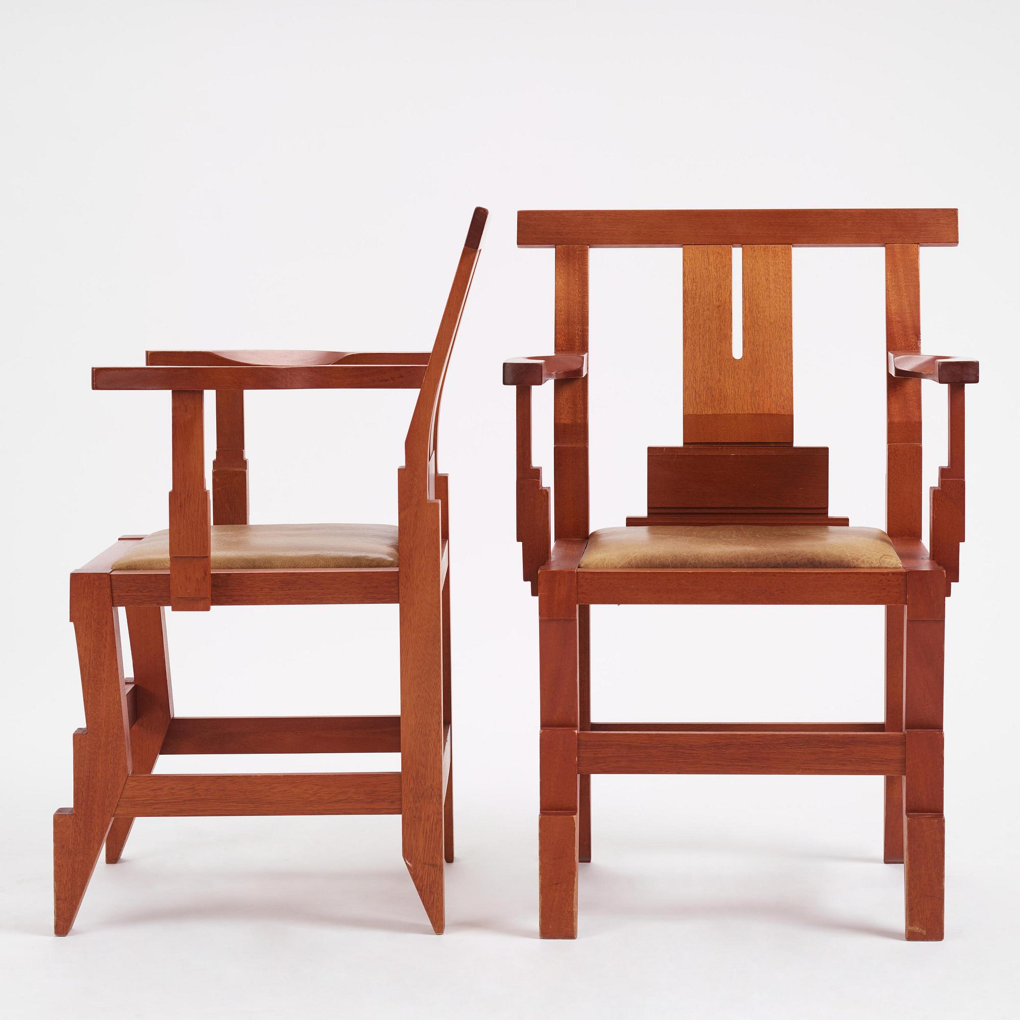 John Kandell, a set of six "Solitär" chairs, Källemo, Värnamo, post 1985.