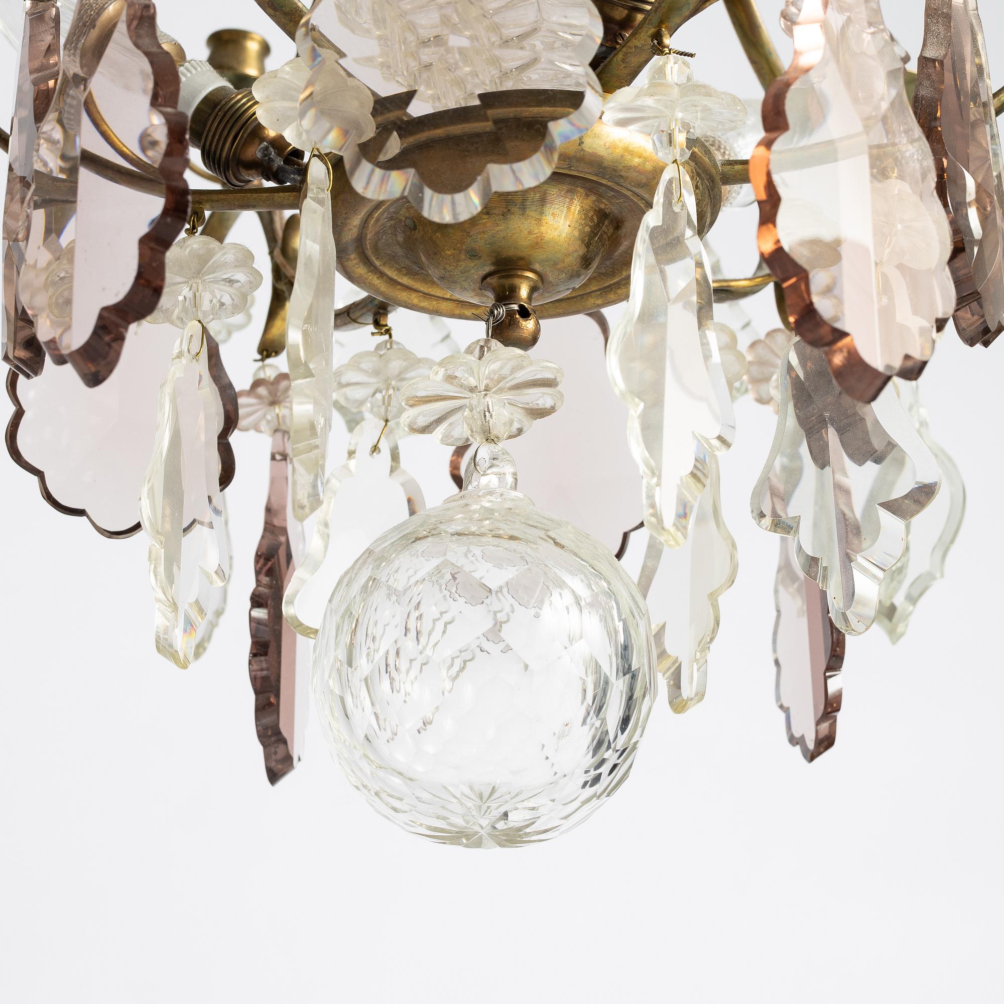 Chandelier, Rococo style, first half of the 20th century.
