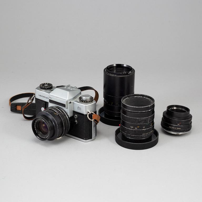 LEICAFLEX SL, with 4 lenses.