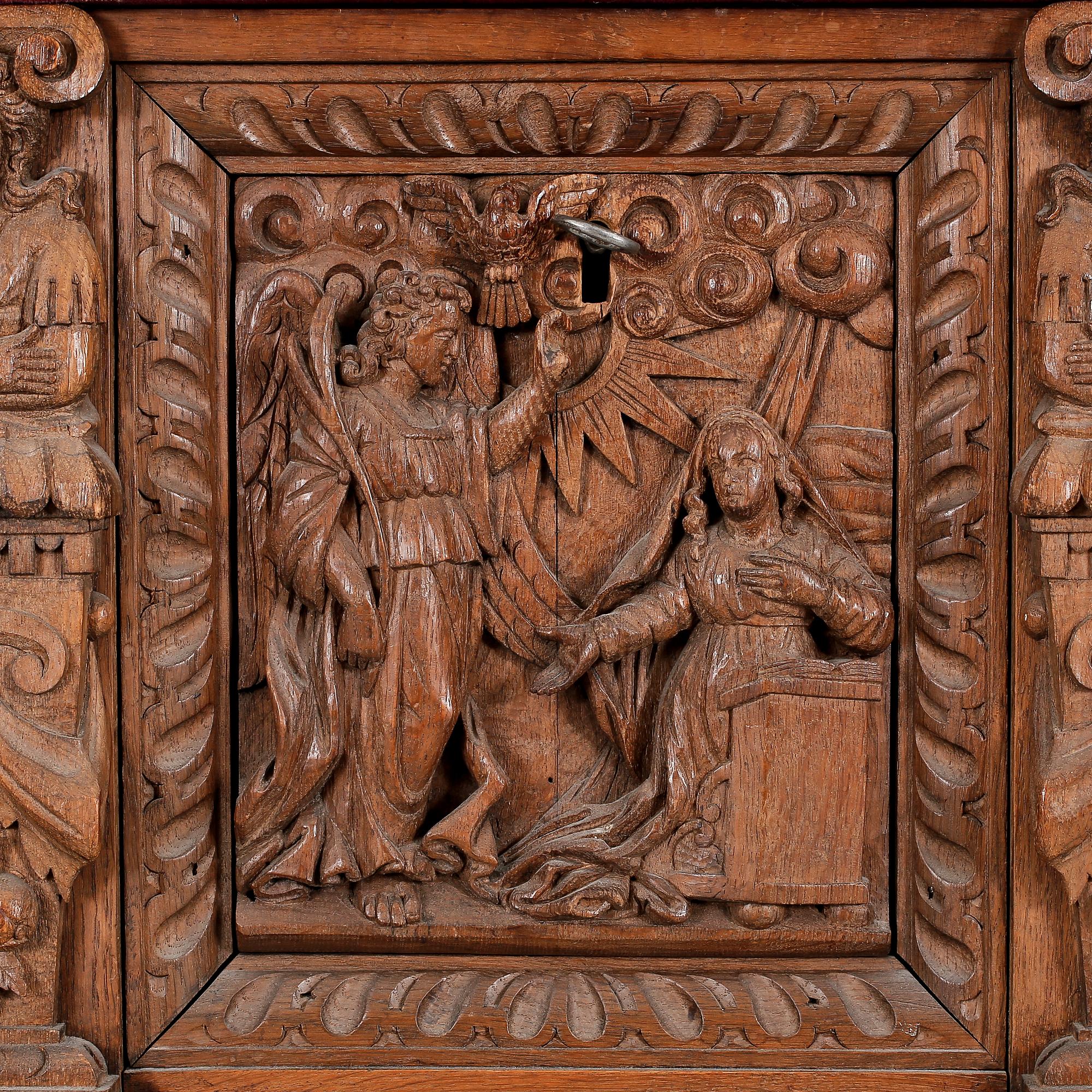 BARSKÅP/SCHATULL PÅ BEN, renässansstil, sent 1800-tal.