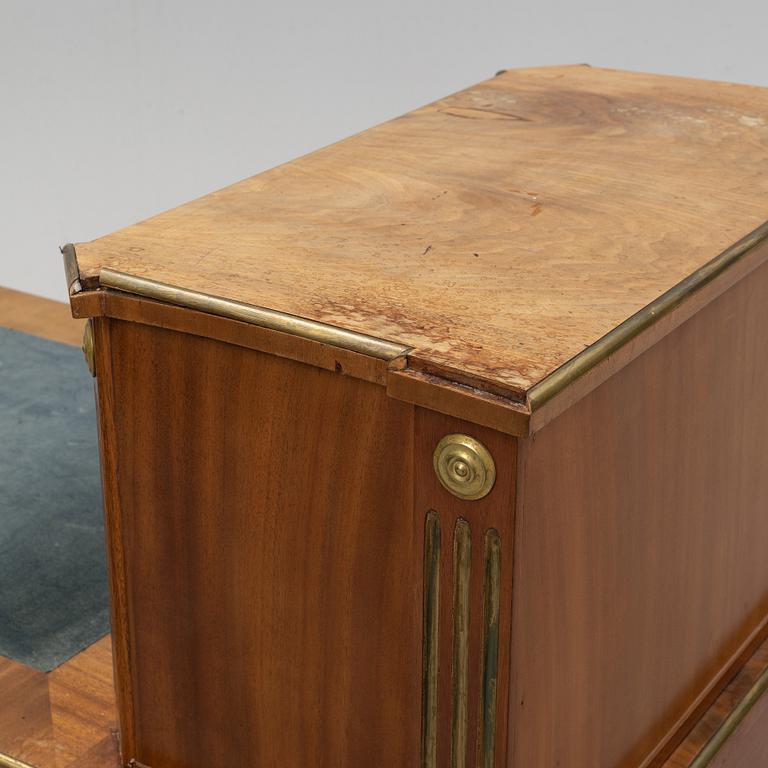 A late Gustavian style mahogany writing desk.