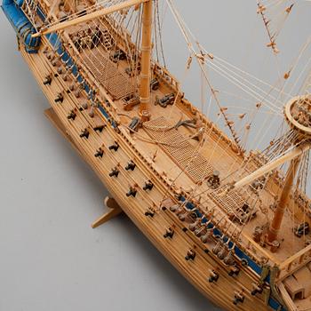 A ship model, possibly of the Regal ship Vasa, second half of the 20th century.