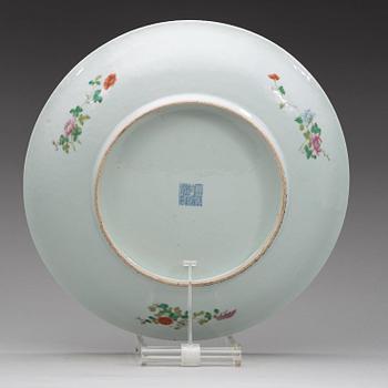 A Chinese famille rose dish, 20th Century.