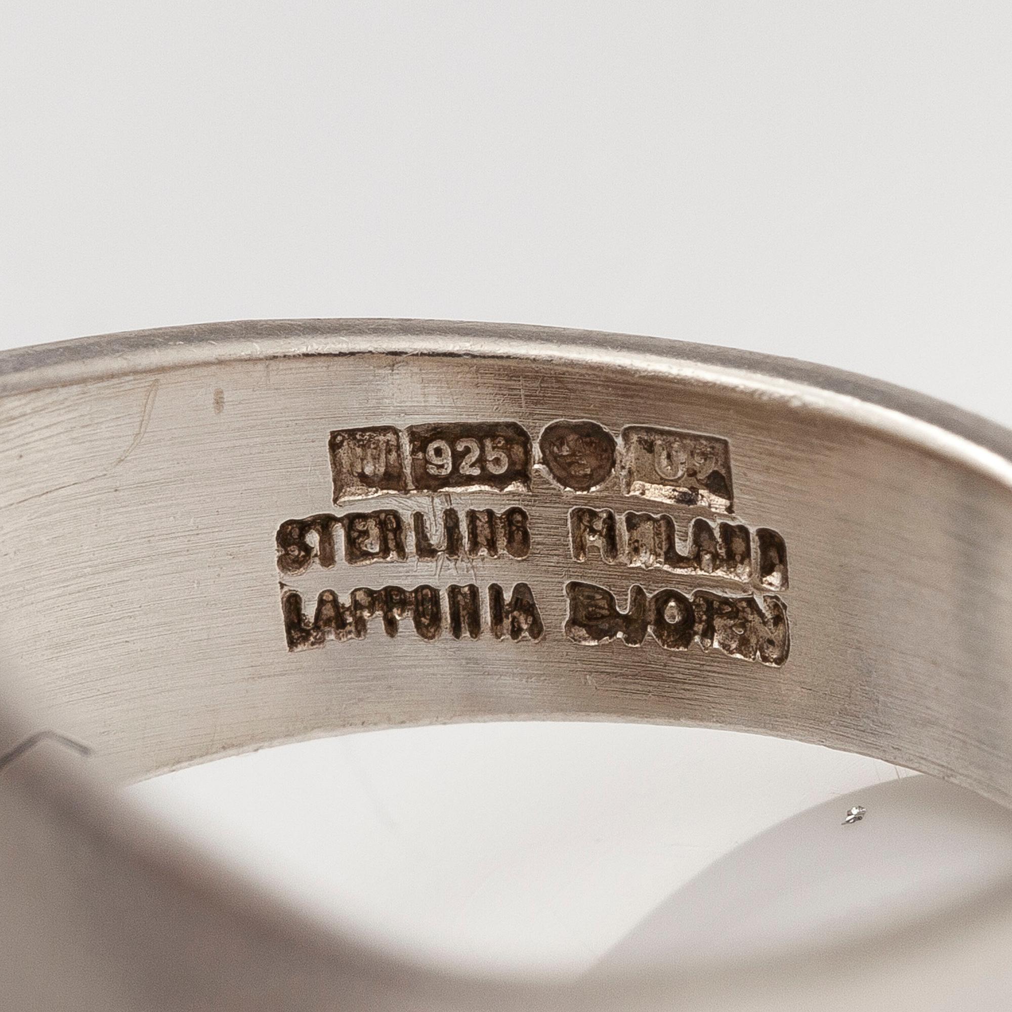 BJÖRN WECKSTRÖM, RING "Verho" och ARMBAND "Apollo", sterling silver. Lapponia 1973 och 1986.
