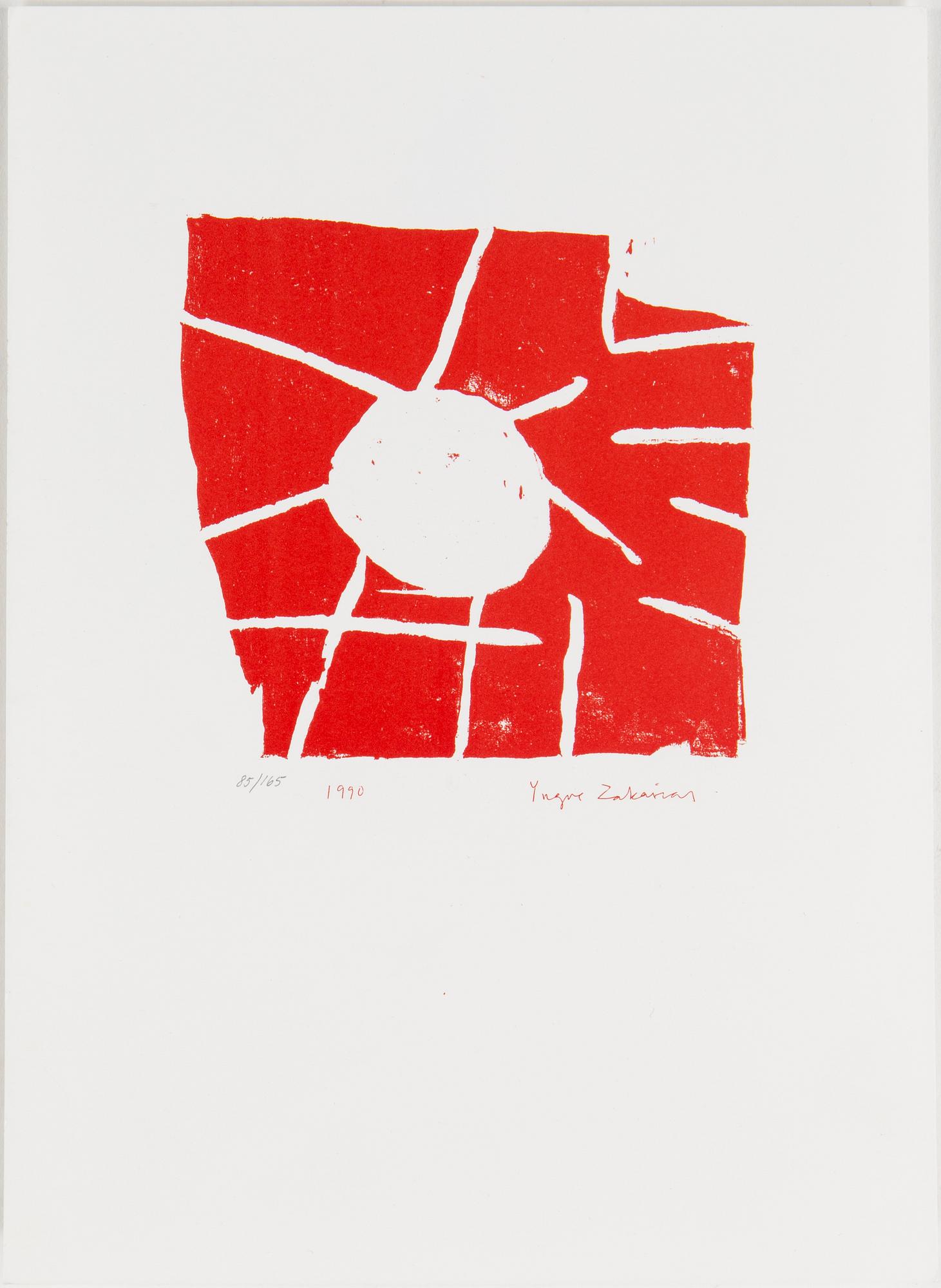 AFFISHER, 9 st, 1960-90s. Bla en multipel av Oscar Reutersvärd, signerad och numrerad 15/60.