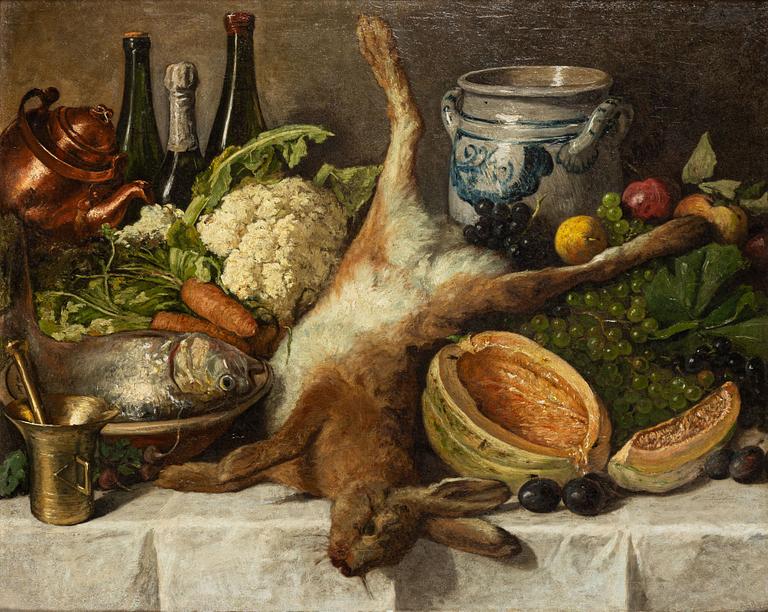 August Jernberg, Stilleben med hare.
