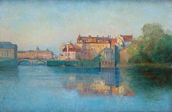 807. Johan (John) Kindborg, View of Norrbro and Helgeandsholmen, Stockholm.