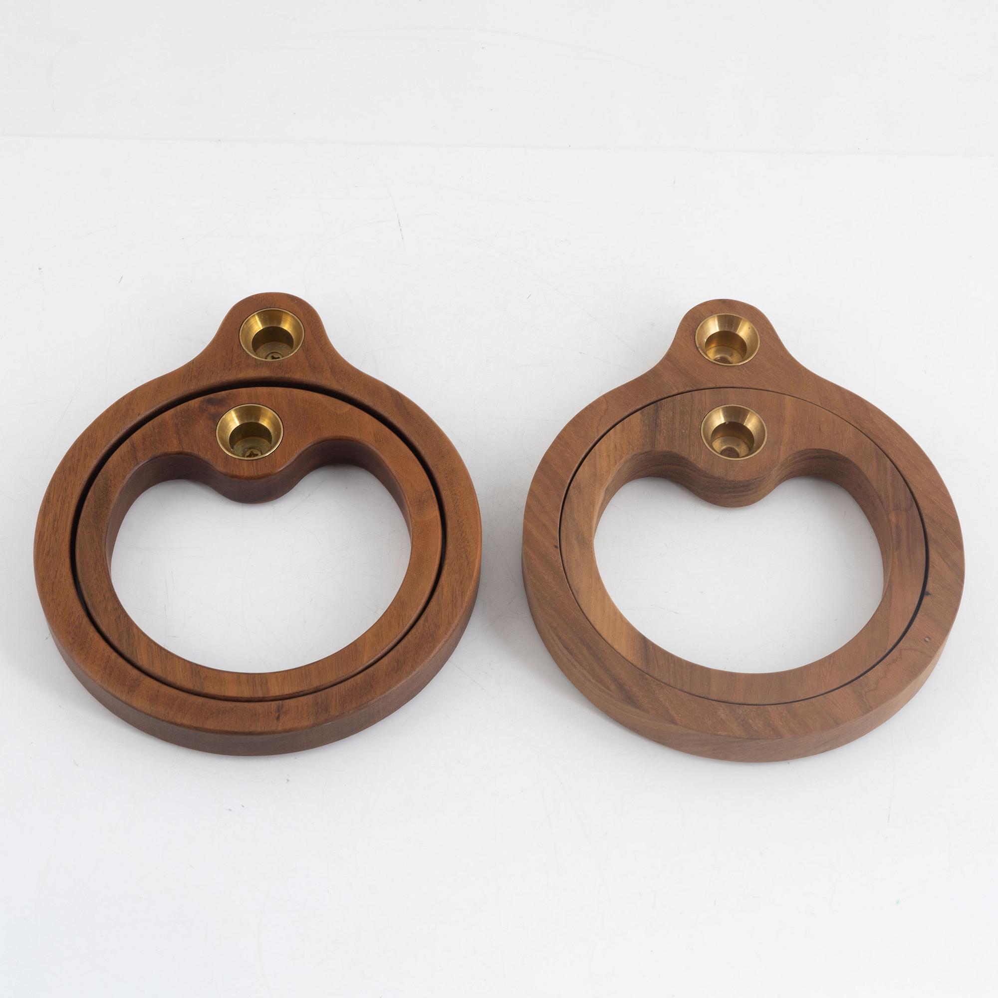 Claesson Koivisto Rune, two pairs of candlesticks, 'Bearing', Phase Design, 2010, of which one is a prototype.
