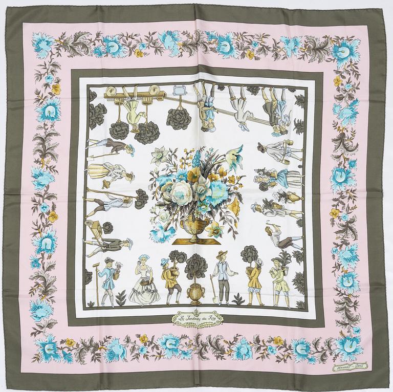 Hermès, scarf, "Les Jardiniers du Roy".