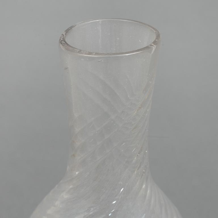 A set of four Swedish glass caraffers, 19th century.