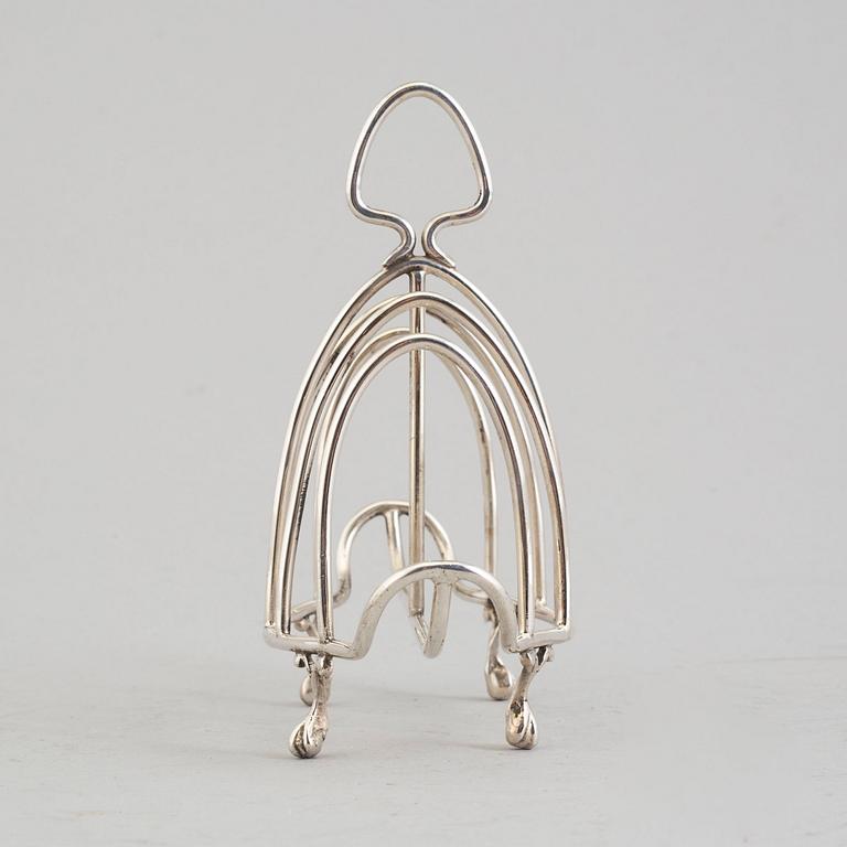 NATHAN & HAYES, Toastrack, silver, Chester, 1907.