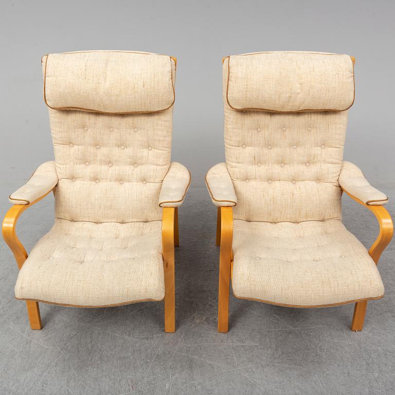 GUSTAV AXEL BERG, a pair of 'Peter' easy chairs, Bröderna Andersson.