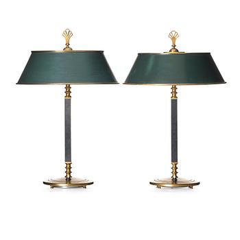 309. Harald Notini, a pair of table lamps model "6942", Arvid Böhlmarks Lampfabrik, Stockholm 1930s.