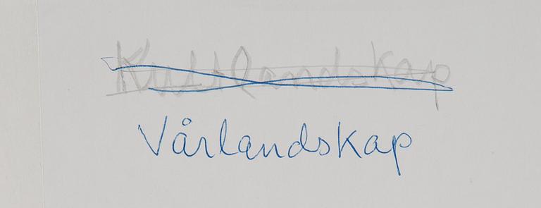 Ingvar Olson, mixed media/collage on panel, signed and dated 1997.
