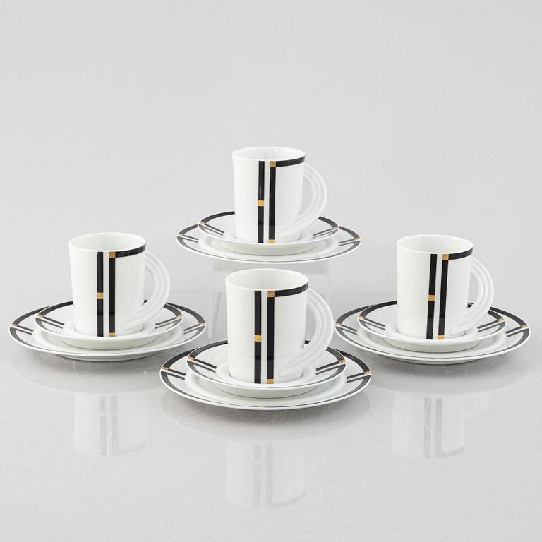 Mario Bellini, eight pieces of a "Cupola" coffee service, Rosenthal Studio-Line, Germany.