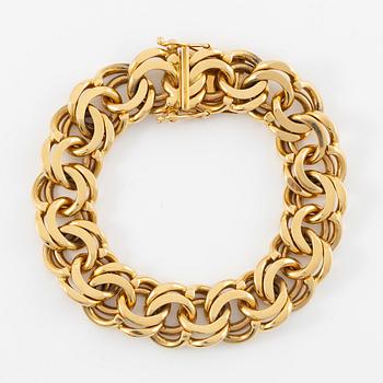 Bracelet, 18K gold, bismarck link.