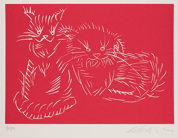 Ai Weiwei, "Cats (Red)".