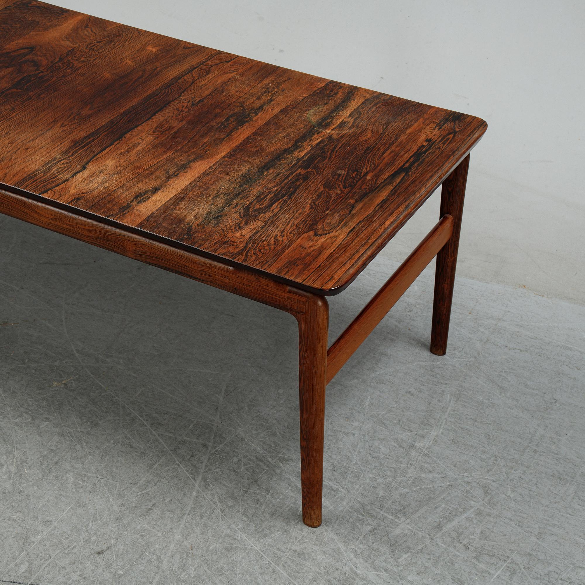 A rosewood coffee table by Peter Hvidt & Orla Molgaard Nielsen, France & son, Denmark, 1960's.