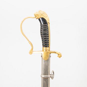 A German officer's sabre 1889 pattern, with scabbard.