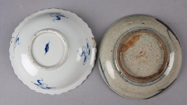 PARTI PORSLIN, 9 delar, Kina, 1700/1800-tal.