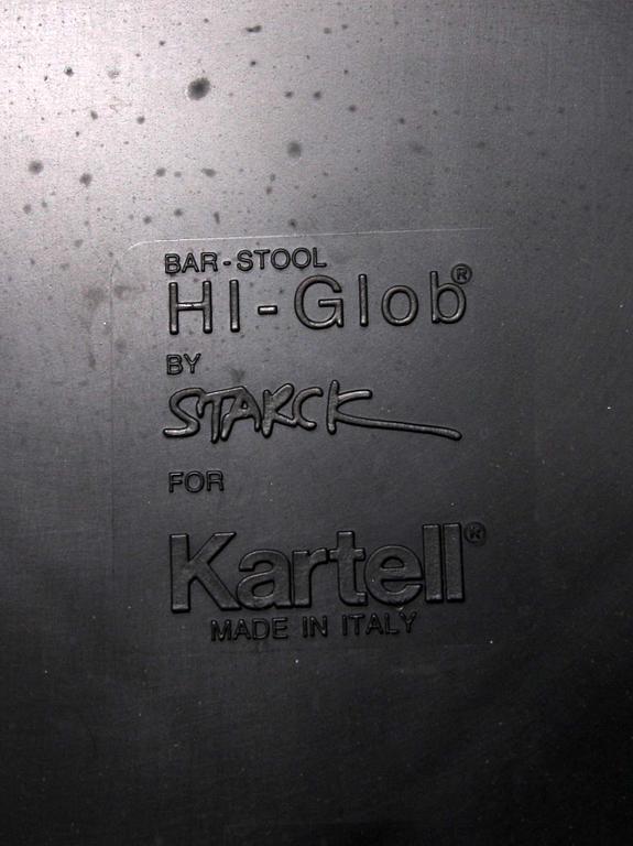 BARSTOLAR, ett par, "Hi-Glob", Philippe Starck för Kartell.