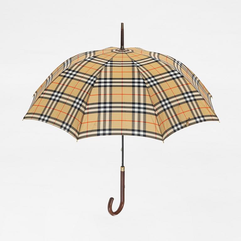 Burberry, an umbrella.