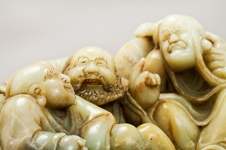 FIGURIN, soapstone, Kina, 1800/1900-tal.