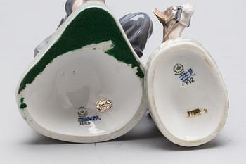 FIGURINER, 2 st. Porslin. Royal Copenhagen.