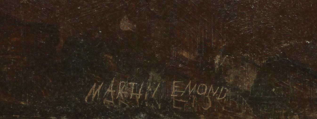 MARTIN EMOND, olja på pannå, sign.