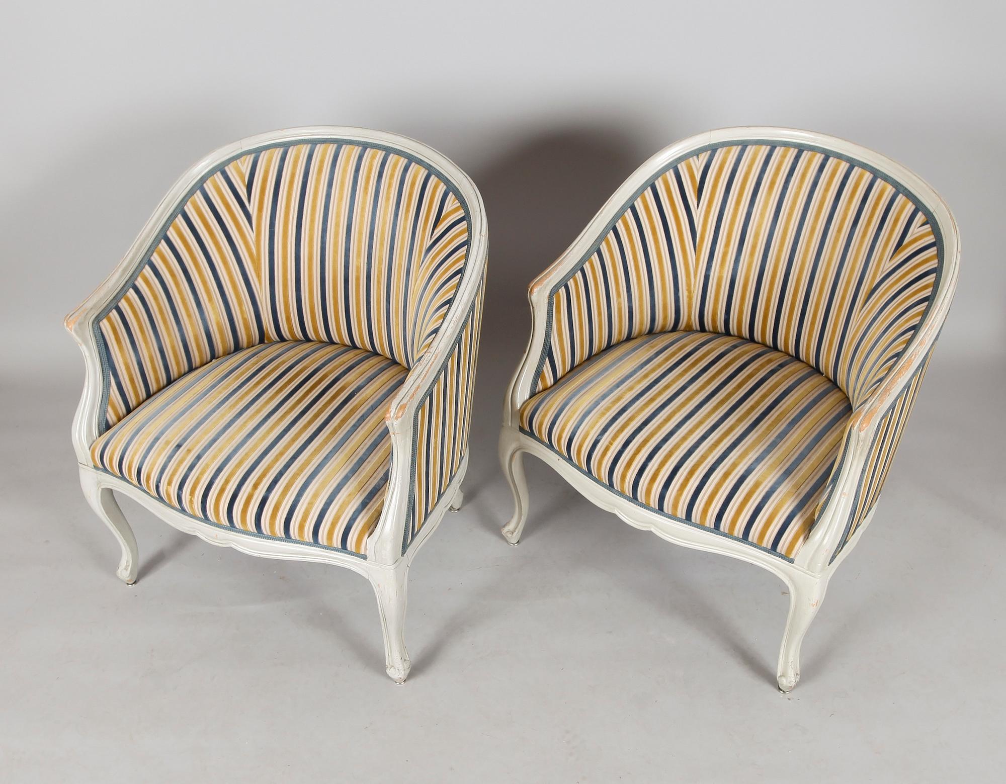 FÅTÖLJER, 1 par, 1900-talets mitt.