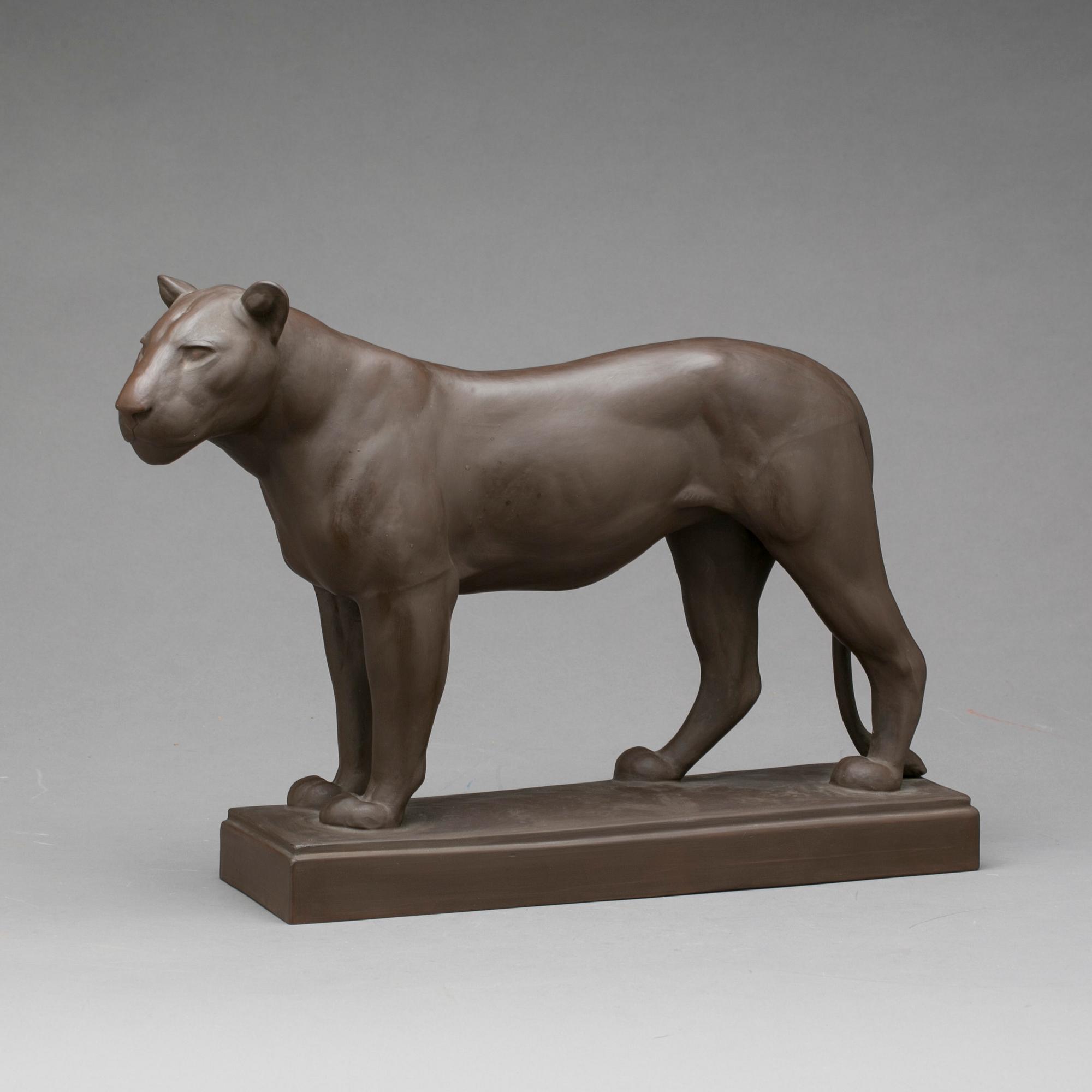 SKULPTUR, stengods, A. Gaul, Meissen Böttgersteinzeug. ca 1925.