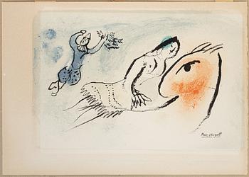 Marc Chagall, lithograph in collie with printed signature.