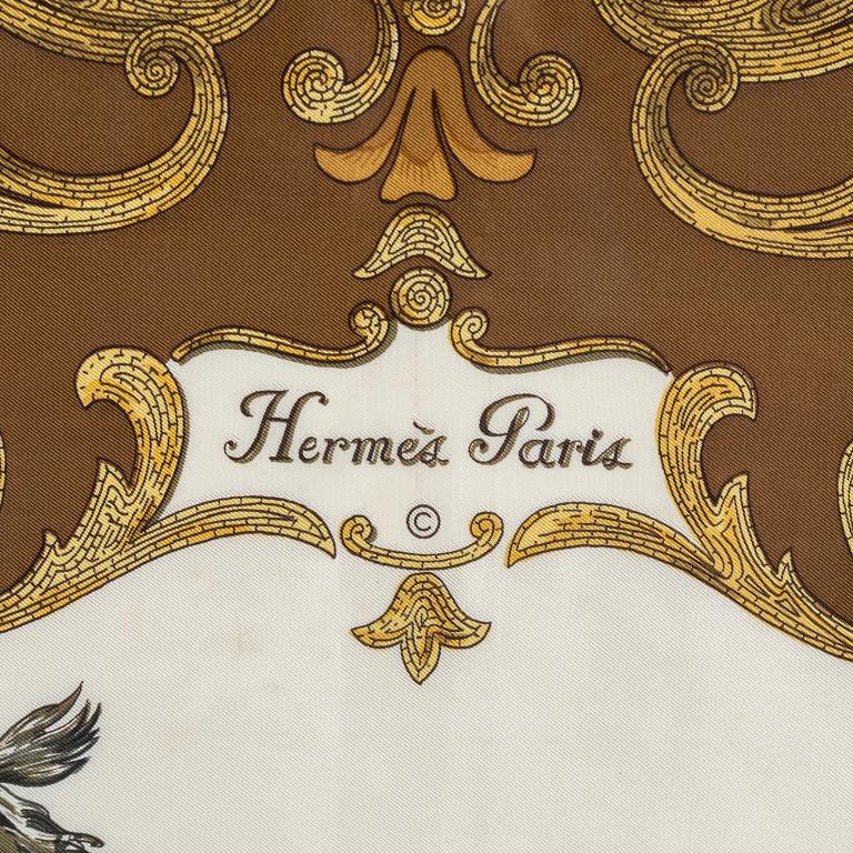 A framed Hermes scarf "Cheval Turc".