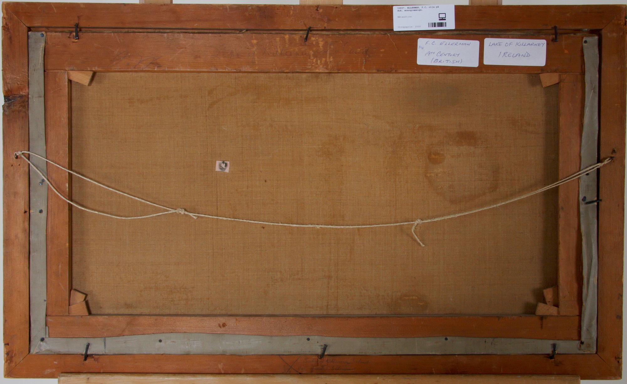 ELLERMAN, F.C, olja på duk, monogramsign.