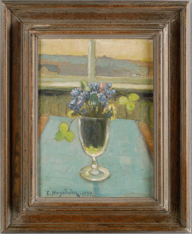 EMIL HAGSTRÖM, olja på pannå, signerad och daterad 1944.