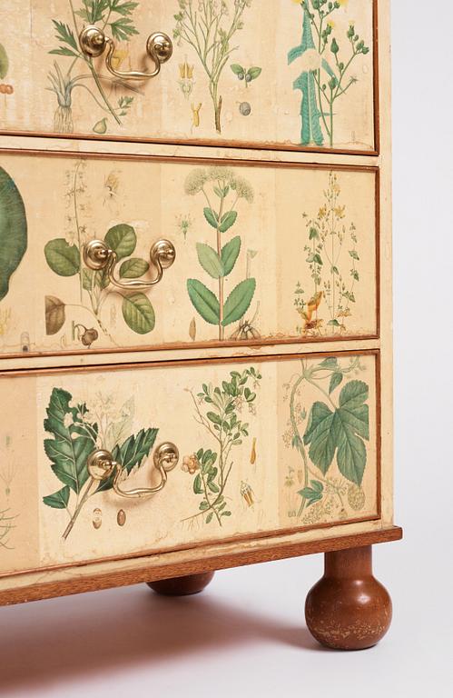 Josef Frank, a 'Flora' chest of drawers, Svenskt Tenn Sweden 1930-40s.