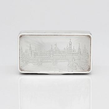 A russian silver box, unclear makers mark, assay master Victor Savinkov, Moscow, Russia, 1869.