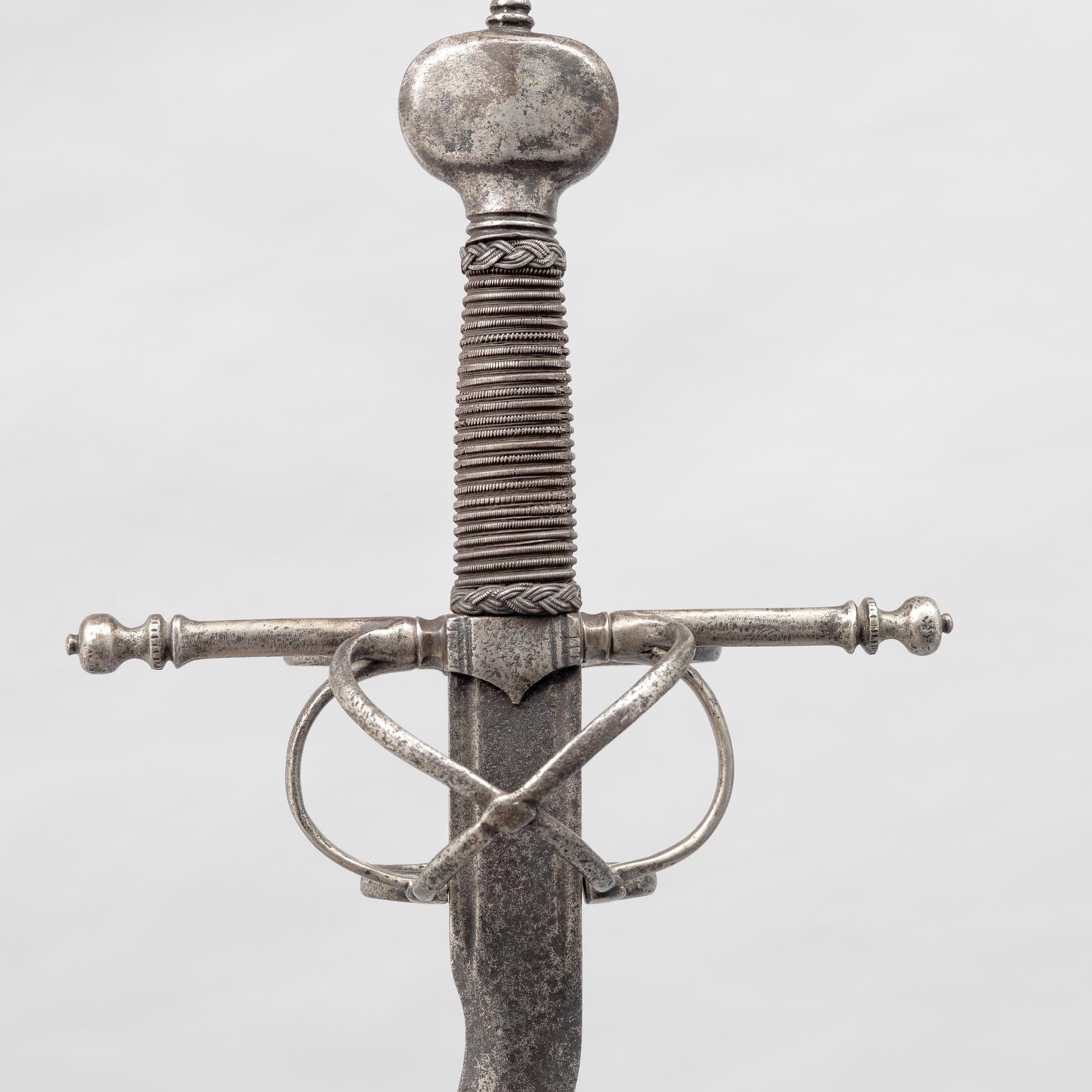A flame bladed rapier, late 16th century, probably Germany.