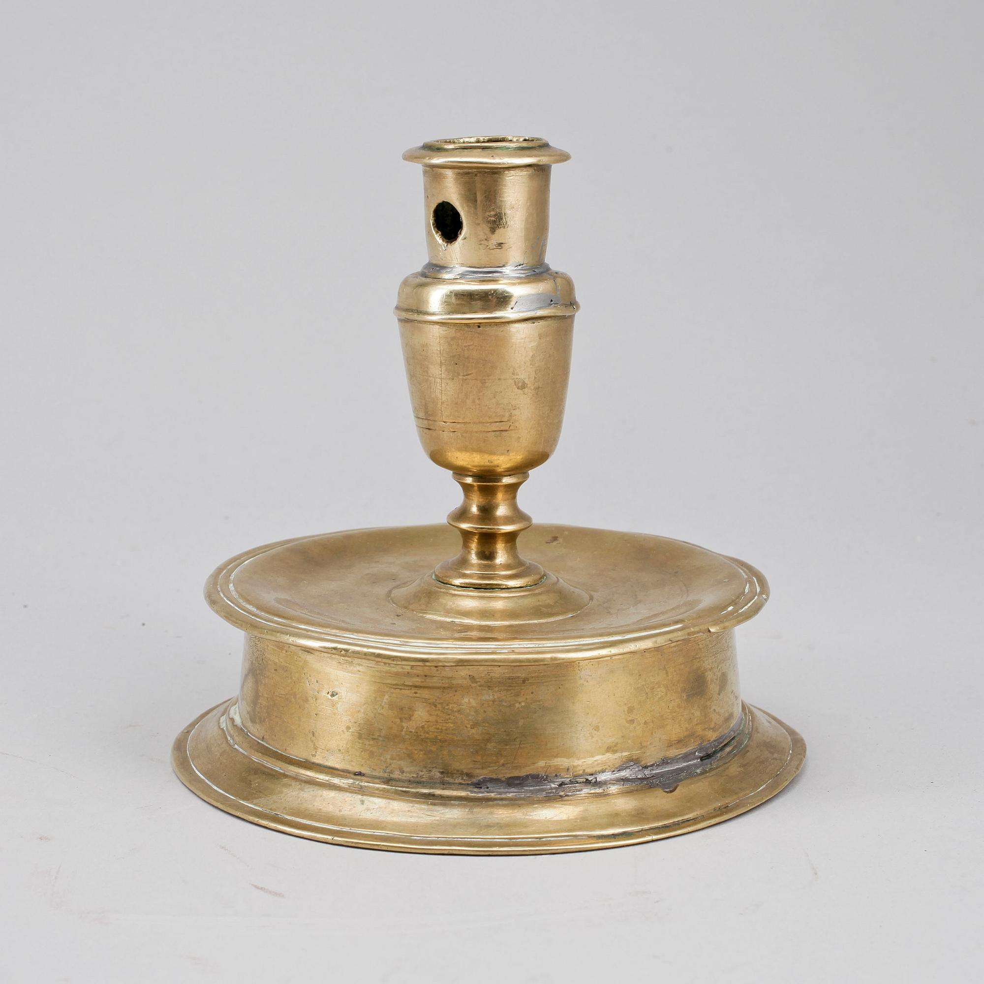 LJUSSTAKE, mässing, barock, 1600-tal.