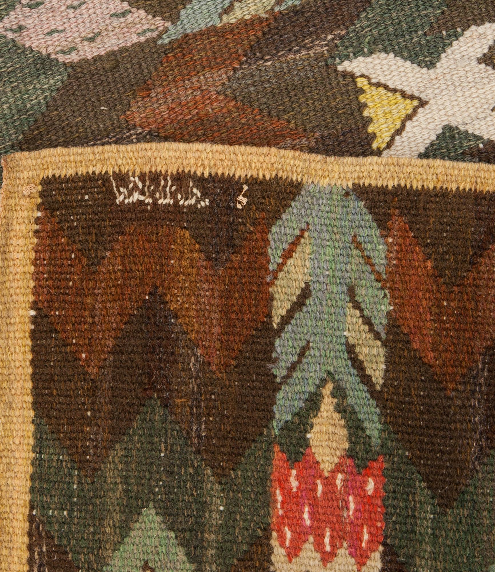 LÖPARE, "Täppan", gobelängteknik, Märta Måås-Fjetterström, AB MMF. Ca 35 X 72 cm.