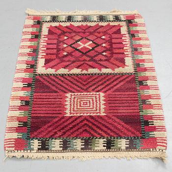 Barbro Nilsson, A CARPET, "Nellicka", knotted pile, ca 110,5 x 73 cm, signed AB MMF BN.