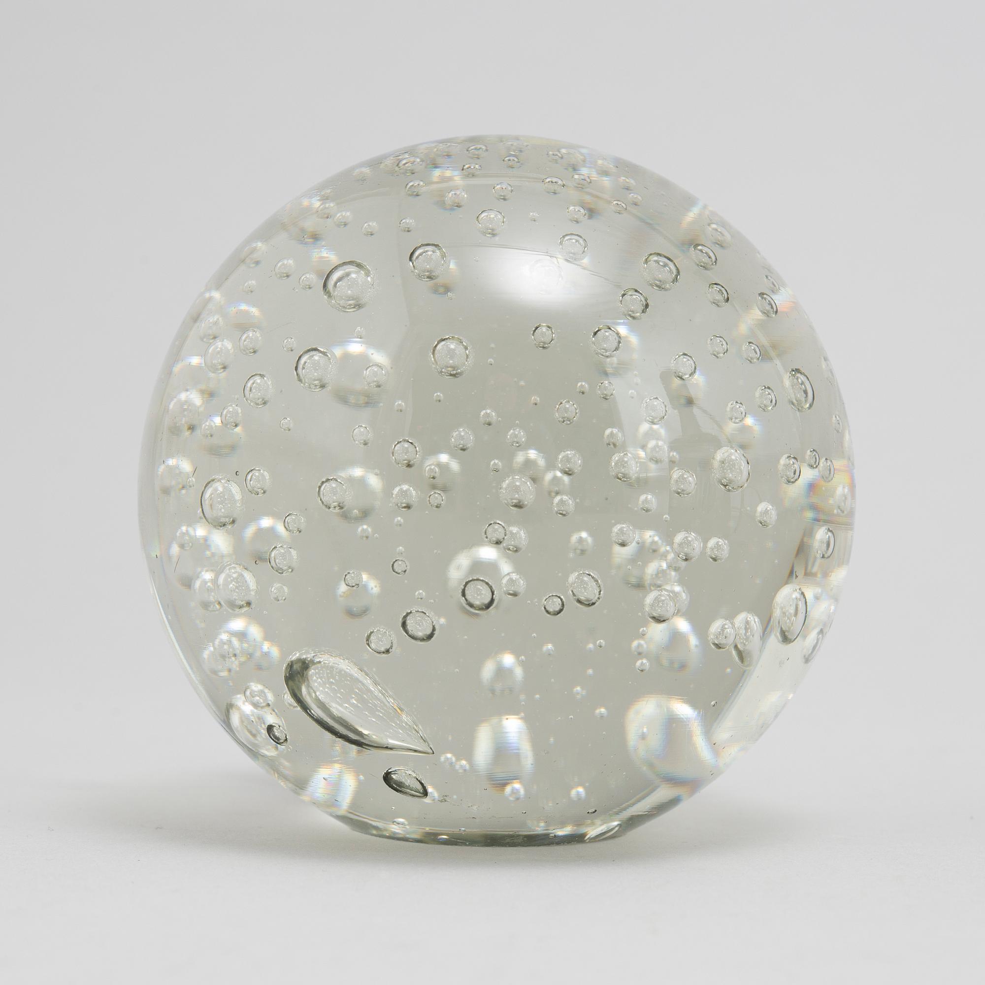 A glass table light, Reijmyre, and a letter press, second half of the 20th Century.