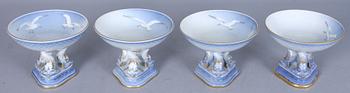 SKÅLAR, 4 st, porslin, "Måsen", Bing & Gröndahl.