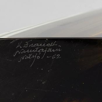 Kaj Franck, glass sculpture, Nuutajärvi/Notsjö, signed and dated - 62.