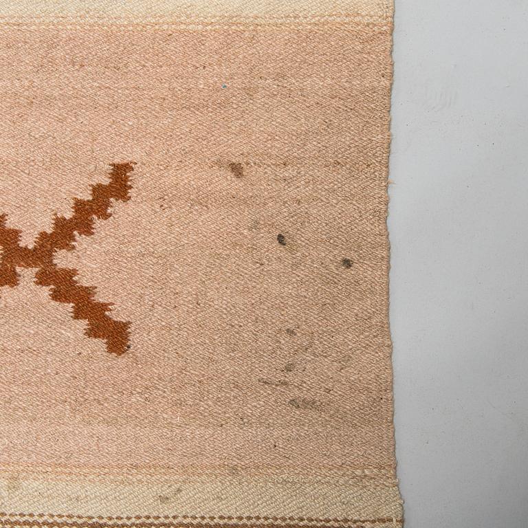 A 1930's Finnish flat weave carpet. Circa 360 x 285 cm.